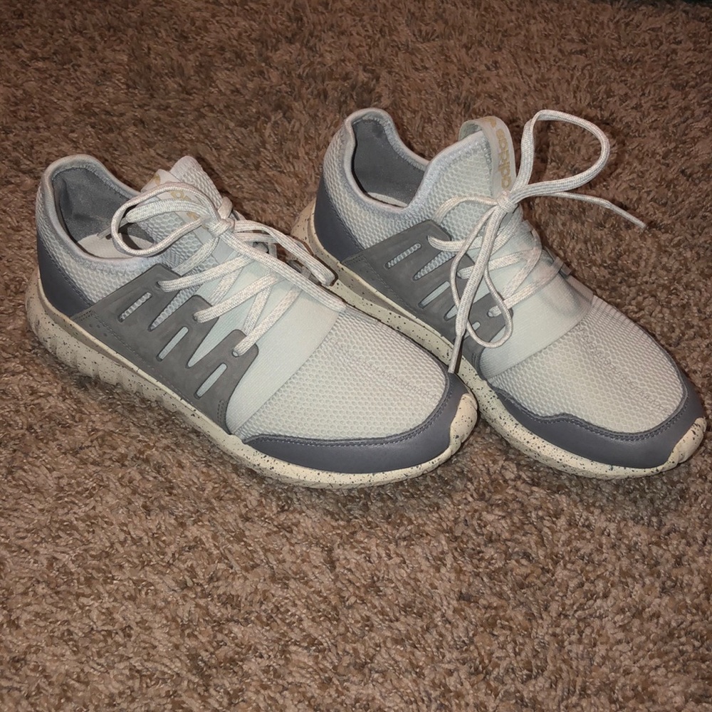 Custom Adidas Tubular- periwinkle blue/grey
